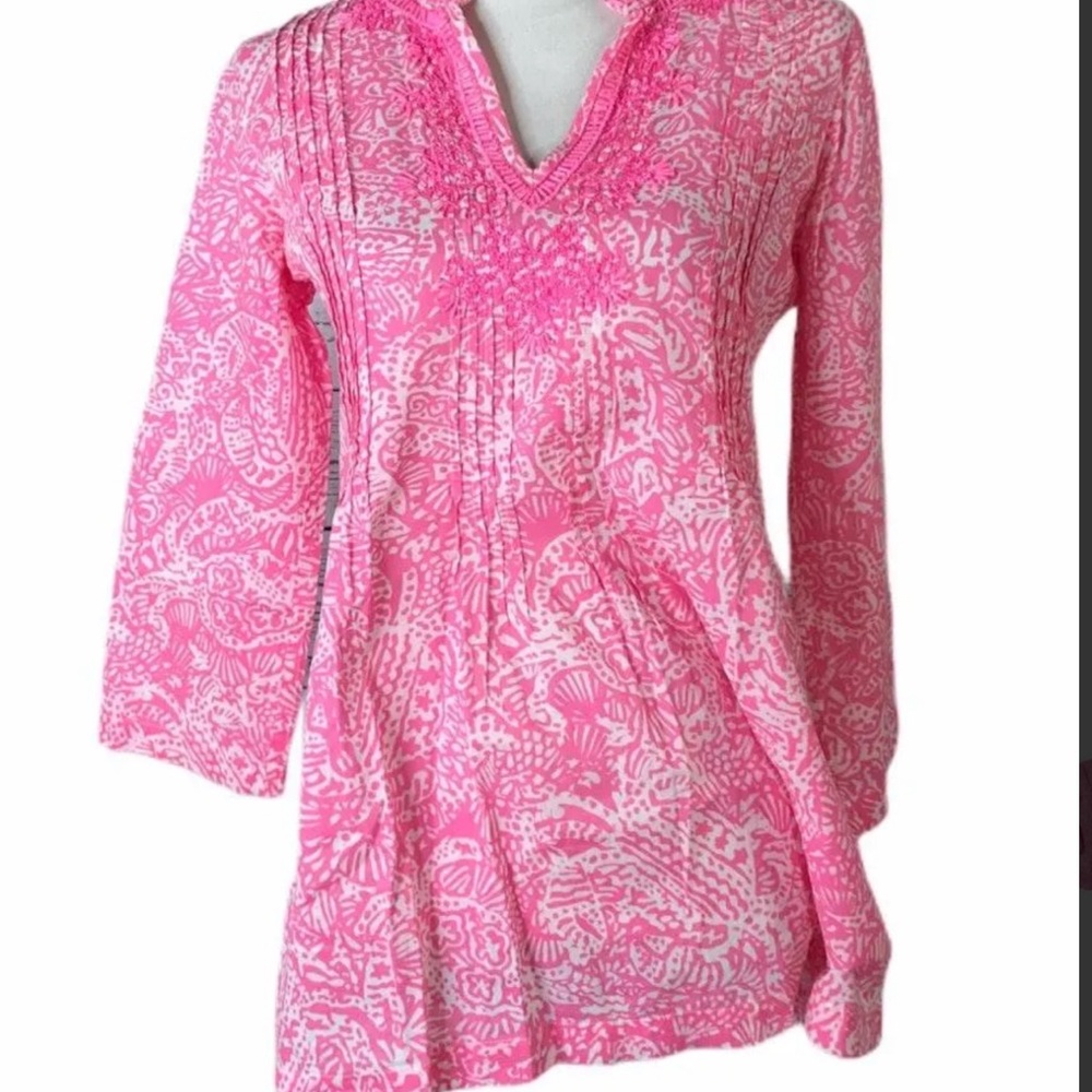 Lilly Pulitzer Sarasota Tunic Top In Get Crackin